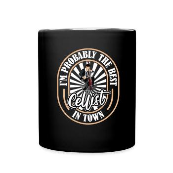 Cello Cellist Humor - Full Colour Mug - black - Front
