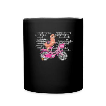 Lama Llama Vélo - Mug uni - noir - Devant