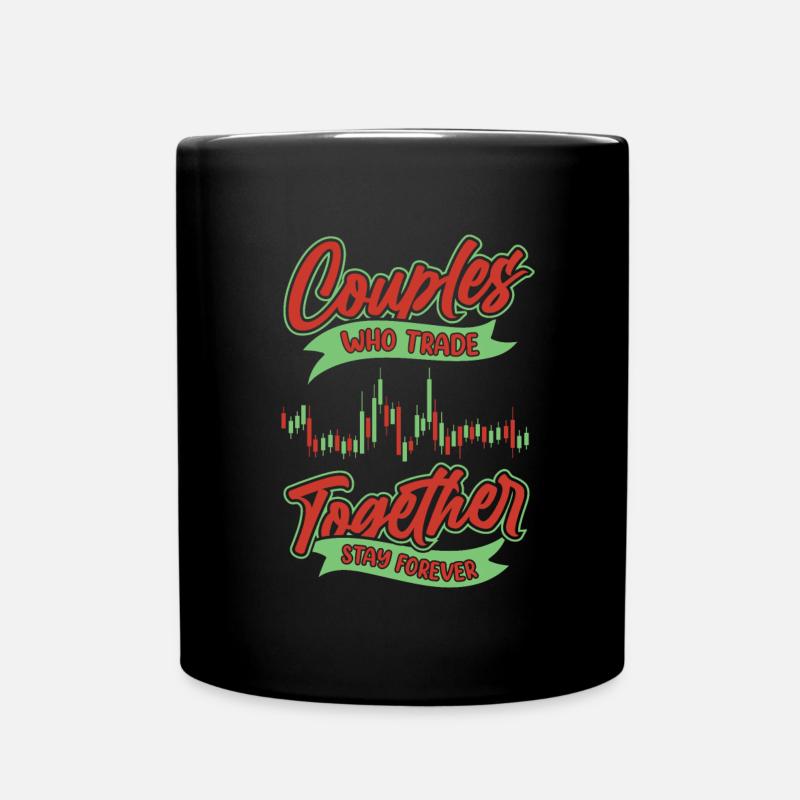Day Trading Day Trader Paar - Tasse einfarbig - Schwarz