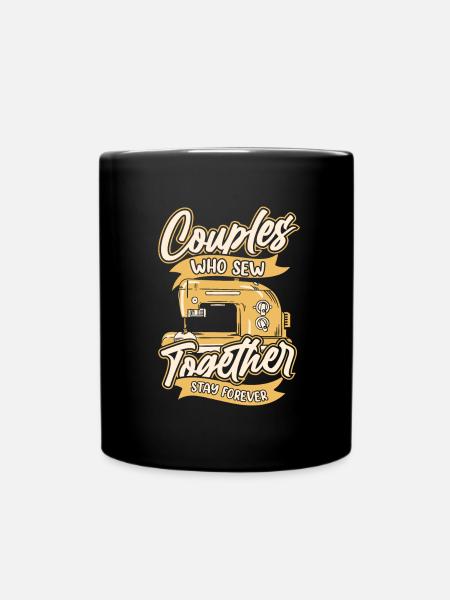 Machine à coudre Couple - Mug uni - noir