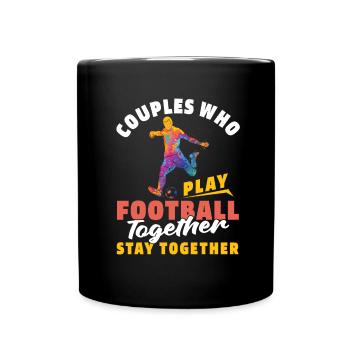 American Football Couple - Full Colour Mug - black - Front