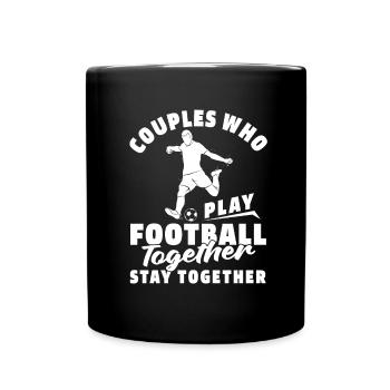 American Football Couple - Full Colour Mug - black - Front