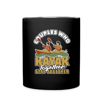 Couple de kayakistes - Mug uni - noir - Devant