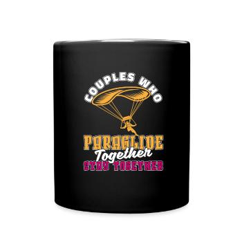 Paragliding Paragliding Couple - Full Colour Mug - black - Front