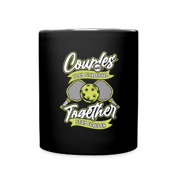 Pickleball pair - Full Colour Mug - black - Front