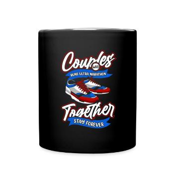 Ultramarathon Paar - Tasse einfarbig - Schwarz - Vorne