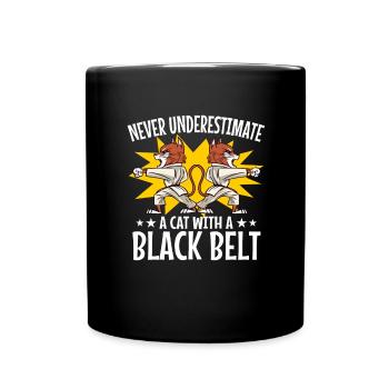 Martial Arts Black Belt Karate Taekwondo - Full Colour Mug - black - Front