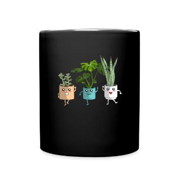 Plant Mama Plants Lady Plant Lovers - Full Colour Mug - black - Front