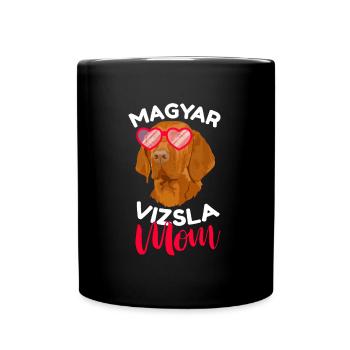 Magyar Vizsla mom Ungarischer Vorstehhund - Tasse einfarbig - Schwarz - Vorne