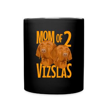 Magyar Vizsla mom Ungarischer Vorstehhund - Tasse einfarbig - Schwarz - Vorne