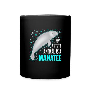 Manatee Manatee - Full Colour Mug - black - Front