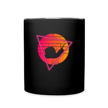 Snail Vintage 70s 80s Sunset Sluggish - Full Colour Mug - black - Front