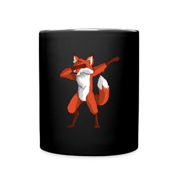 Fox Dabbing Boys Girl Dancing Fox - Full Colour Mug - black - Front