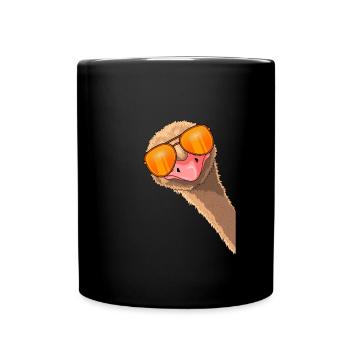 Strauß Sonnenbrille Vintage Straußenkostüm - Tasse einfarbig - Schwarz - Vorne