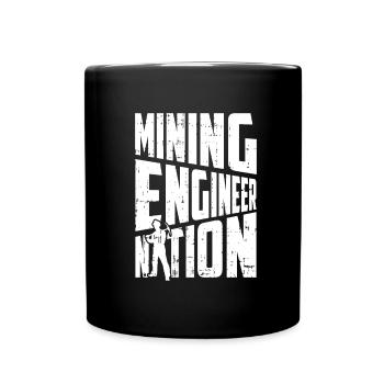 Ingenieur Bergmann Bergbauingenieur - Tasse einfarbig - Schwarz - Vorne