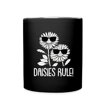 Goose Flower Daisy Lunettes de soleil - Mug uni - noir - Devant