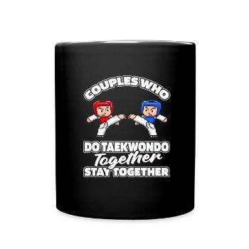 Taekwondo Pair - Full Colour Mug - black - Front