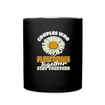 Goose Flower Daisy Pair - Full Colour Mug - black - Front