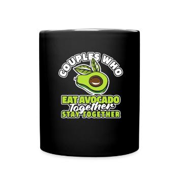 Avocado pair - Full Colour Mug - black - Front