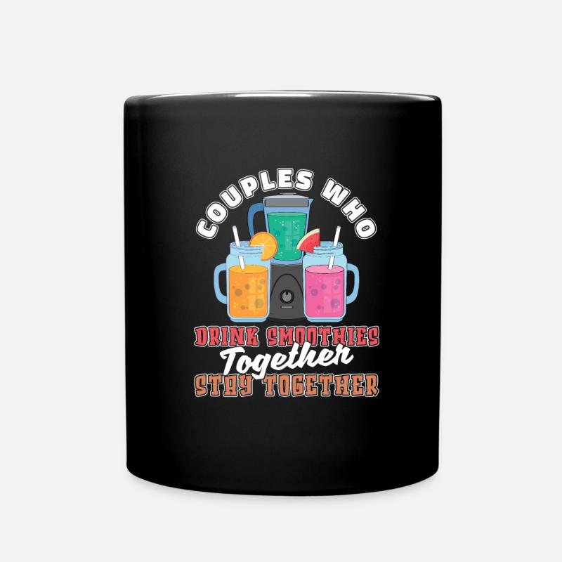 Smoothie Paar - Tasse einfarbig - Schwarz