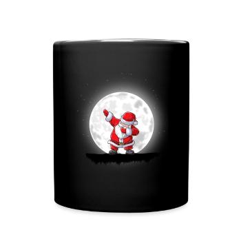Christmas Girl Boys Dabbing Santa Xmas - Full Colour Mug - black - Front