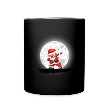 Christmas Girl Boys Dabbing Santa Xmas - Full Colour Mug - black - Front