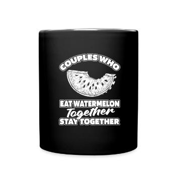 Watermelon Pair - Full Colour Mug - black - Front