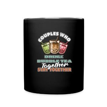 Bubble Tea Boba Paire - Mug uni - noir - Devant