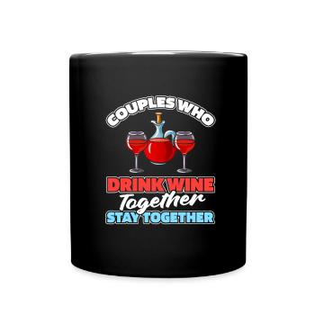 Couple de vignerons - Mug uni - noir - Devant