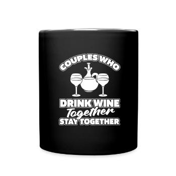 Couple de vignerons - Mug uni - noir - Devant