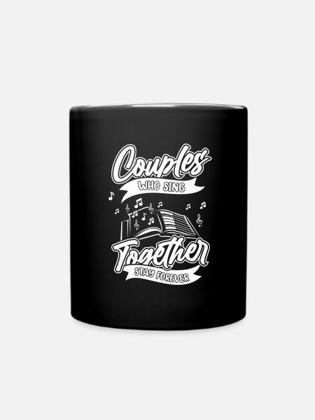 Chor Sänger Paar - Tasse einfarbig - Schwarz