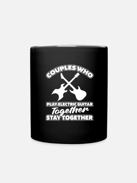 E Guitare Guitare Electrique Paire - Mug uni - noir