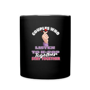 K Pop Kpop Korean Pop Paar - Tasse einfarbig - Schwarz - Vorne