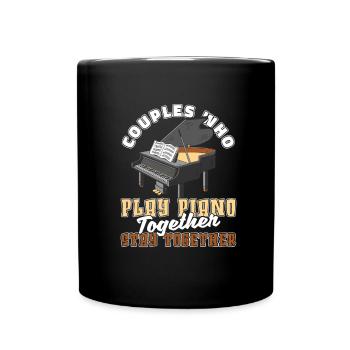 Pianiste Piano Piano Paire - Mug uni - noir - Devant