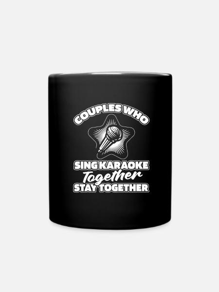 Karaoke Paar - Tasse einfarbig - Schwarz