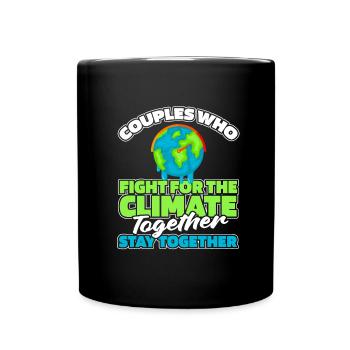 Climate Change Protection Couple - Full Colour Mug - black - Front