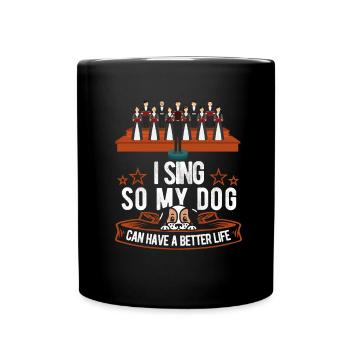 Chorleiter Hund - Tasse einfarbig - Schwarz - Vorne
