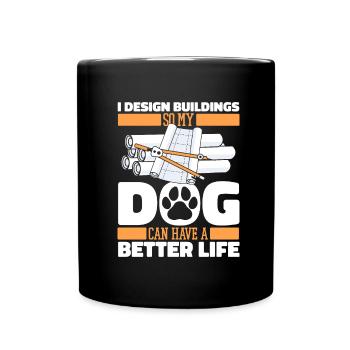 Architecte Architecture Chien - Mug uni - noir - Devant