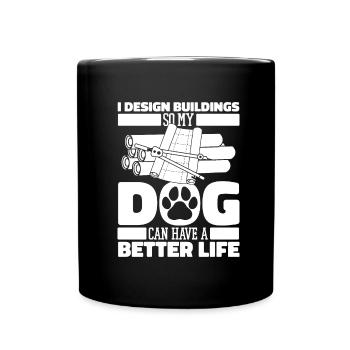 Architecte Architecture Chien - Mug uni - noir - Devant