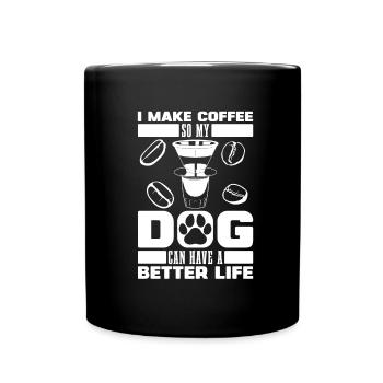 Barista Café Chien - Mug uni - noir - Devant