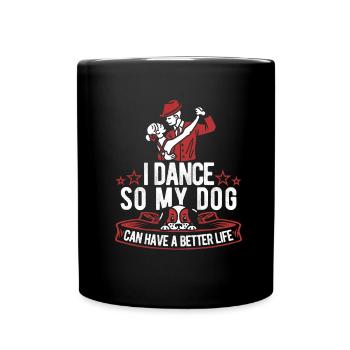 Dance teacher dog - Full Colour Mug - black - Front