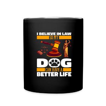 Lawyer Lawyer Jura Hund - Full Colour Mug - black - Front