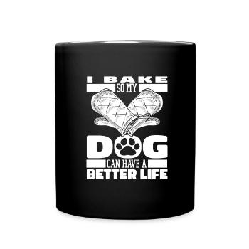 Baking Baker Bakery Dog - Mug uni - noir - Devant