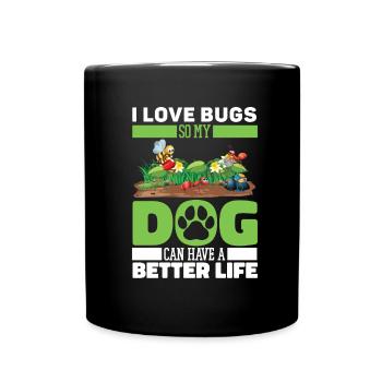 Entomologie Entomologiste Insecte Chien - Mug uni - noir - Devant