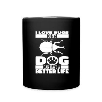 Entomologie Entomologiste Insecte Chien - Mug uni - noir - Devant