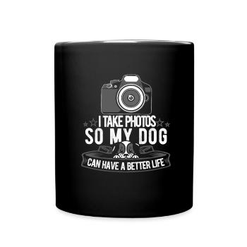 Photographe Photographie Caméra Chien - Mug uni - noir - Devant