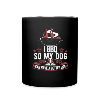 Chien de cricket Bbq - Mug uni - noir - Devant