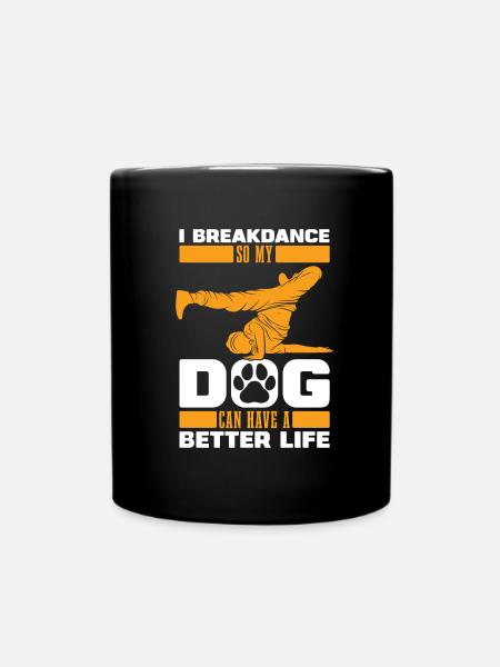 Breakdance Breakdancer Breakdancer Chien - Mug uni - noir