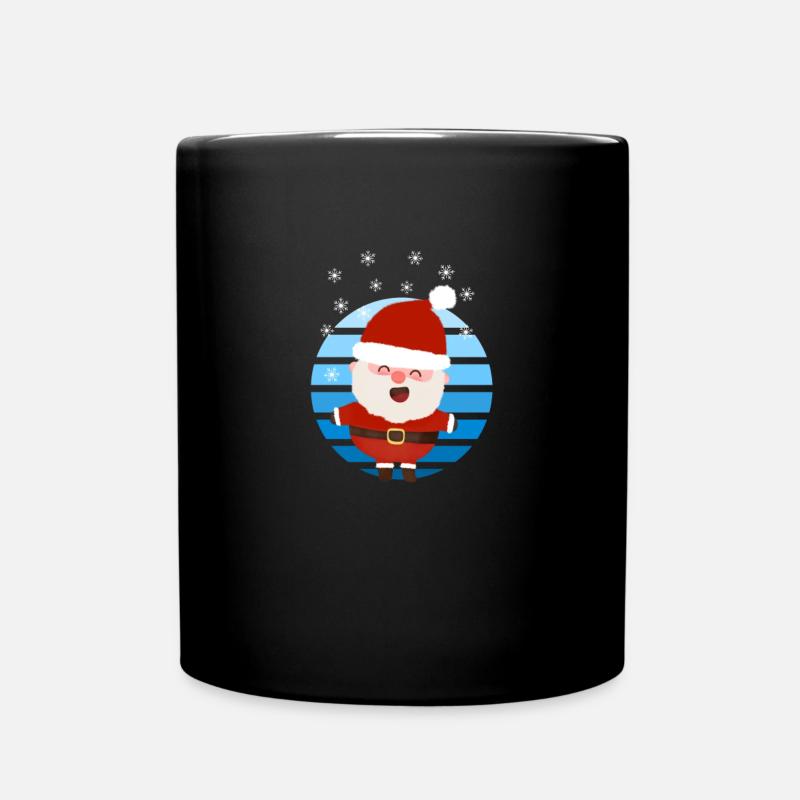 flocons de neige doux du Père Noël - Mug uni - noir