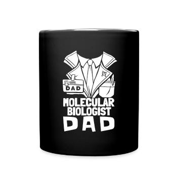 Biologie Biologe Papa Molekularbiologe - Tasse einfarbig - Schwarz - Vorne